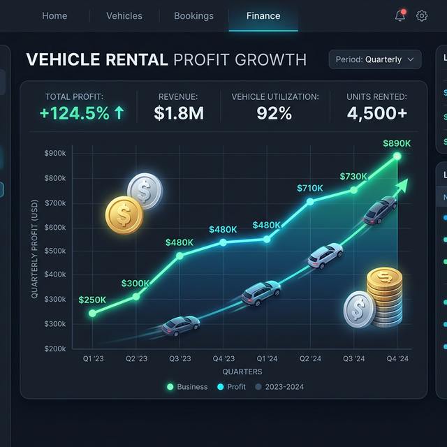 Cách tính lợi nhuận kinh doanh xe tự lái chi tiết (ROI & Biến phí)
