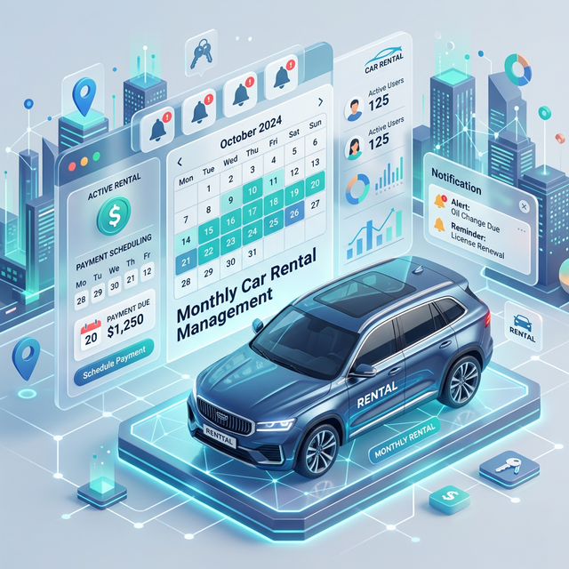 Hướng dẫn quản lý cho thuê xe theo tháng hiệu quả và tự động